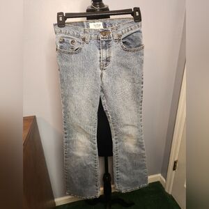 Jordache Lo-Rise Stretch Size 10 Regular Kids Light Wash Jeans Bell Bottoms